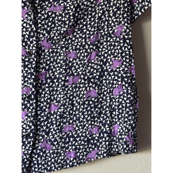 Maje Cipensa Printed Shirt Women’s Size 1 Short Sleeve Multi Color Print Buttons - Picture 5 of 7